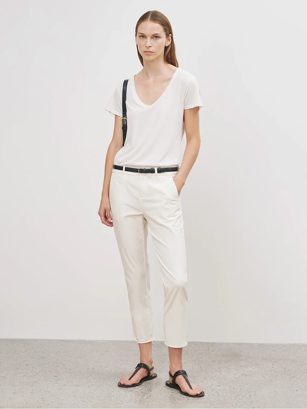 Nili Lotan East Hampton Pant in Eggshell